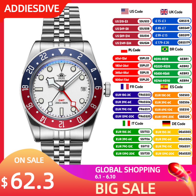 ADDIESDIVE 39mm Men's Quartz W - Anti Blue Light Film recensie en prijs