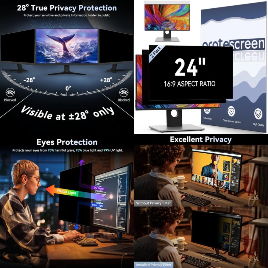 [2-Pack] 24 Inch Computer Priv - Privacy Filter 2Pack recensie en prijs