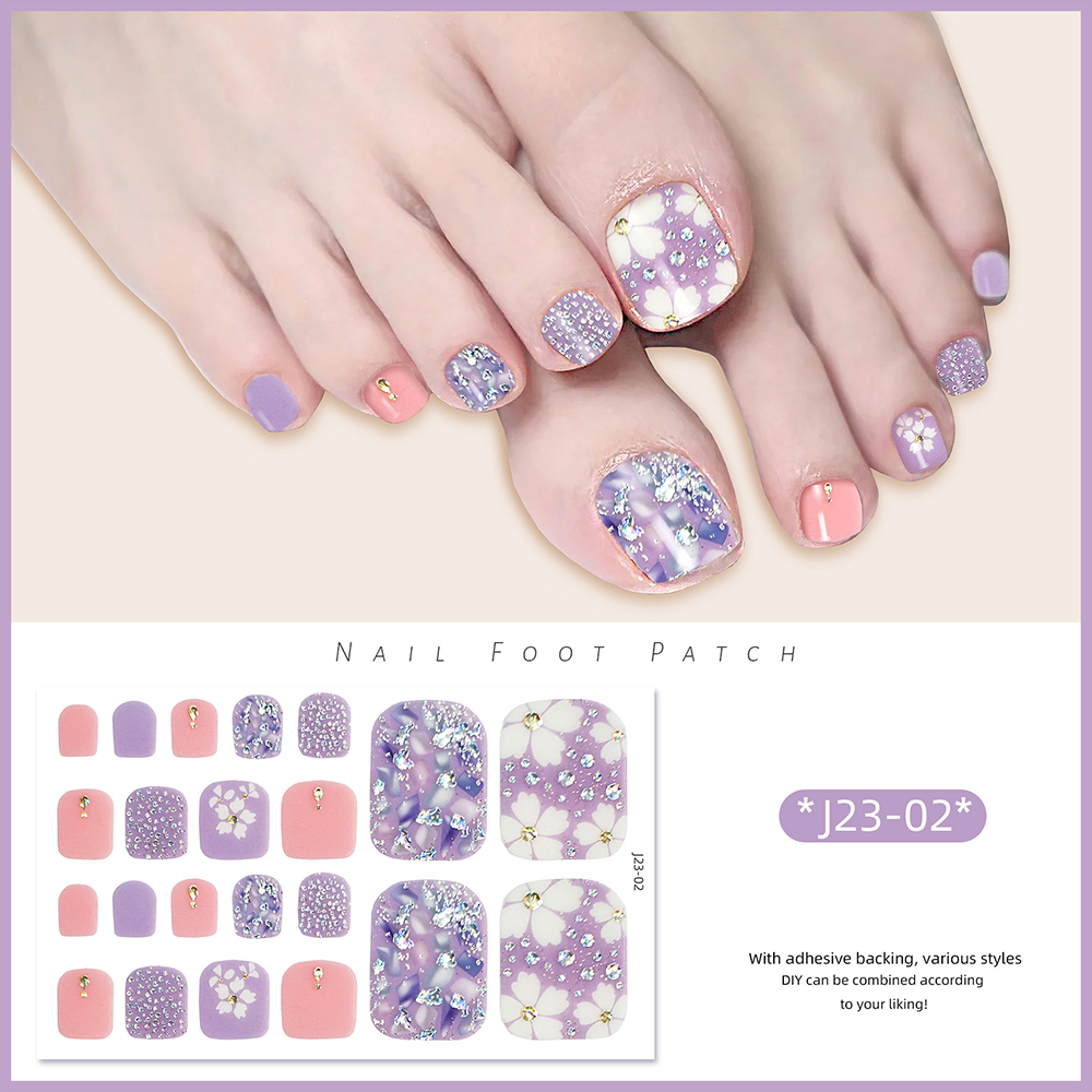 22tips/Sheet Toe Nail Stickers - Full Cover Adhesive recensie en prijs