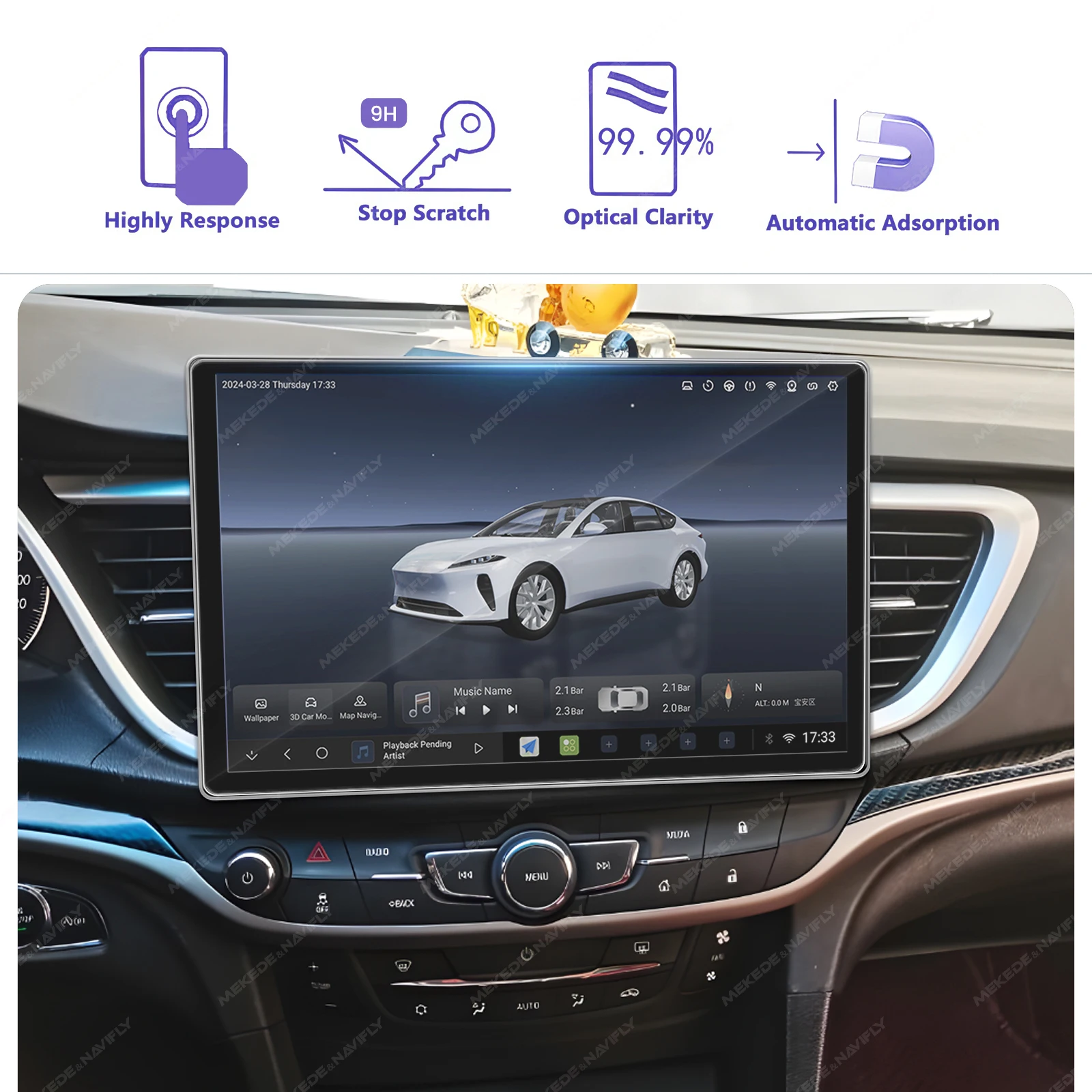 For 11.5 13 Inch Radio Tempere - Glass Protector Auto recensie en prijs