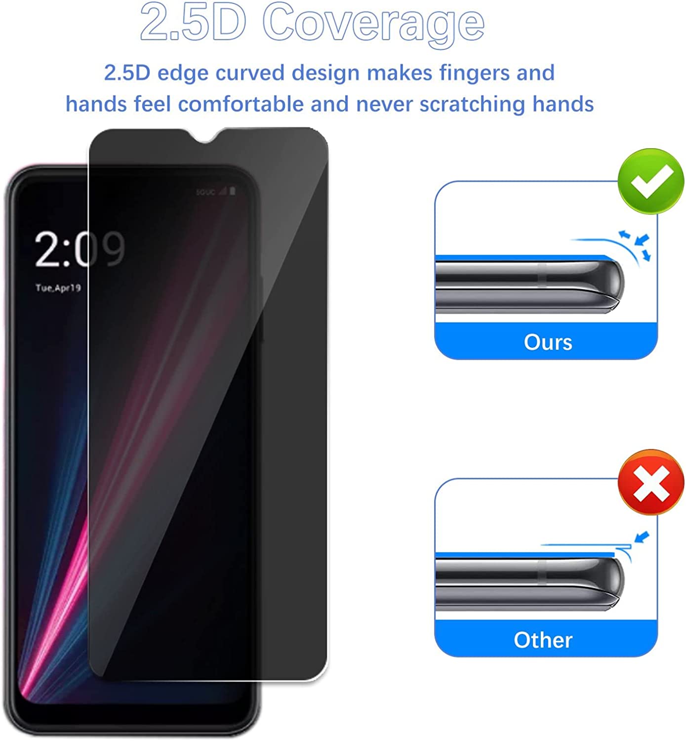 [2 Pack]Fit TCL 40 SE Privacy  - Privacy Filter 2Pack recensie en prijs