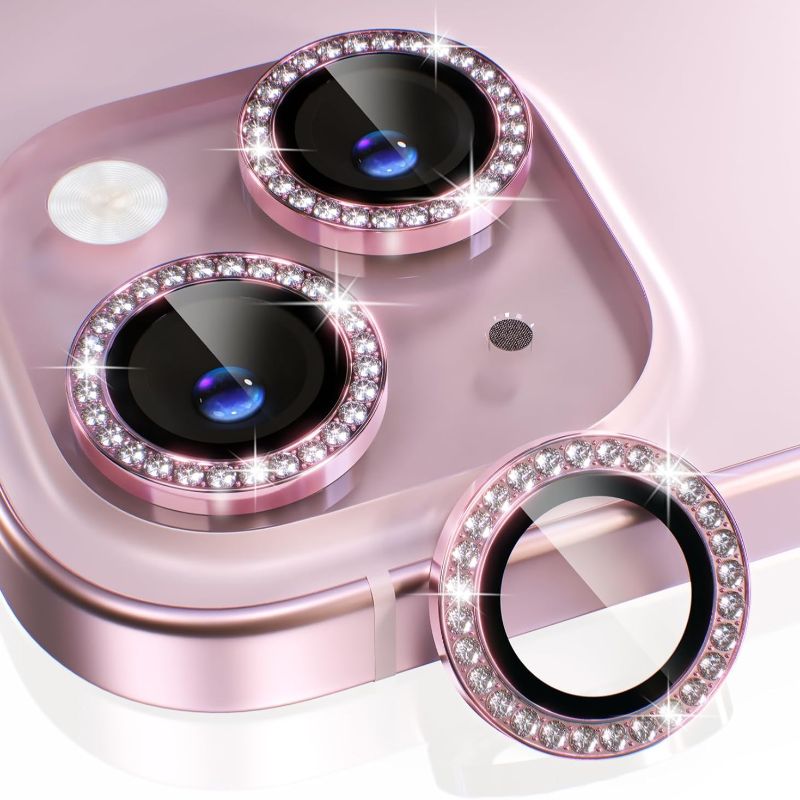 1PC Pink Glitter Diamond Camer - Tempered Glass Screen 9H recensie en prijs