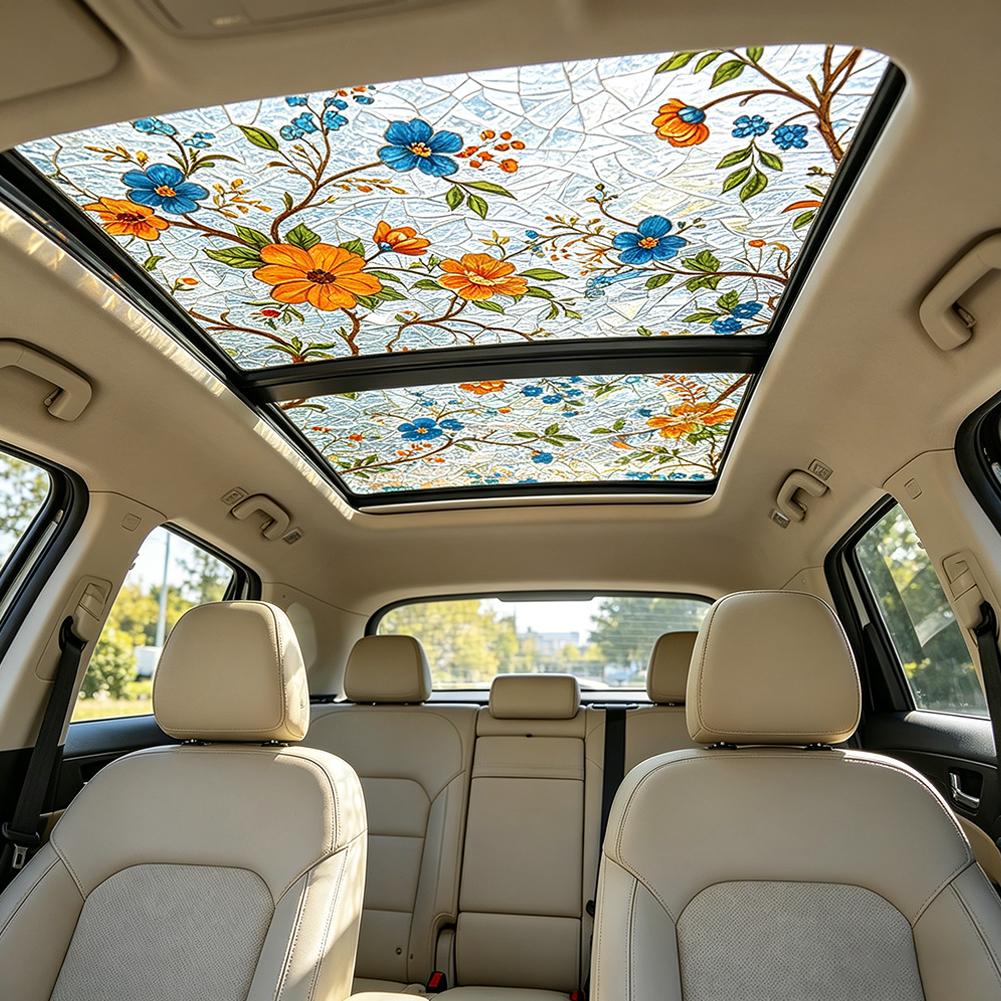 Floral Stained Glass Car Sunro - Privacy Screen Protector recensie en prijs