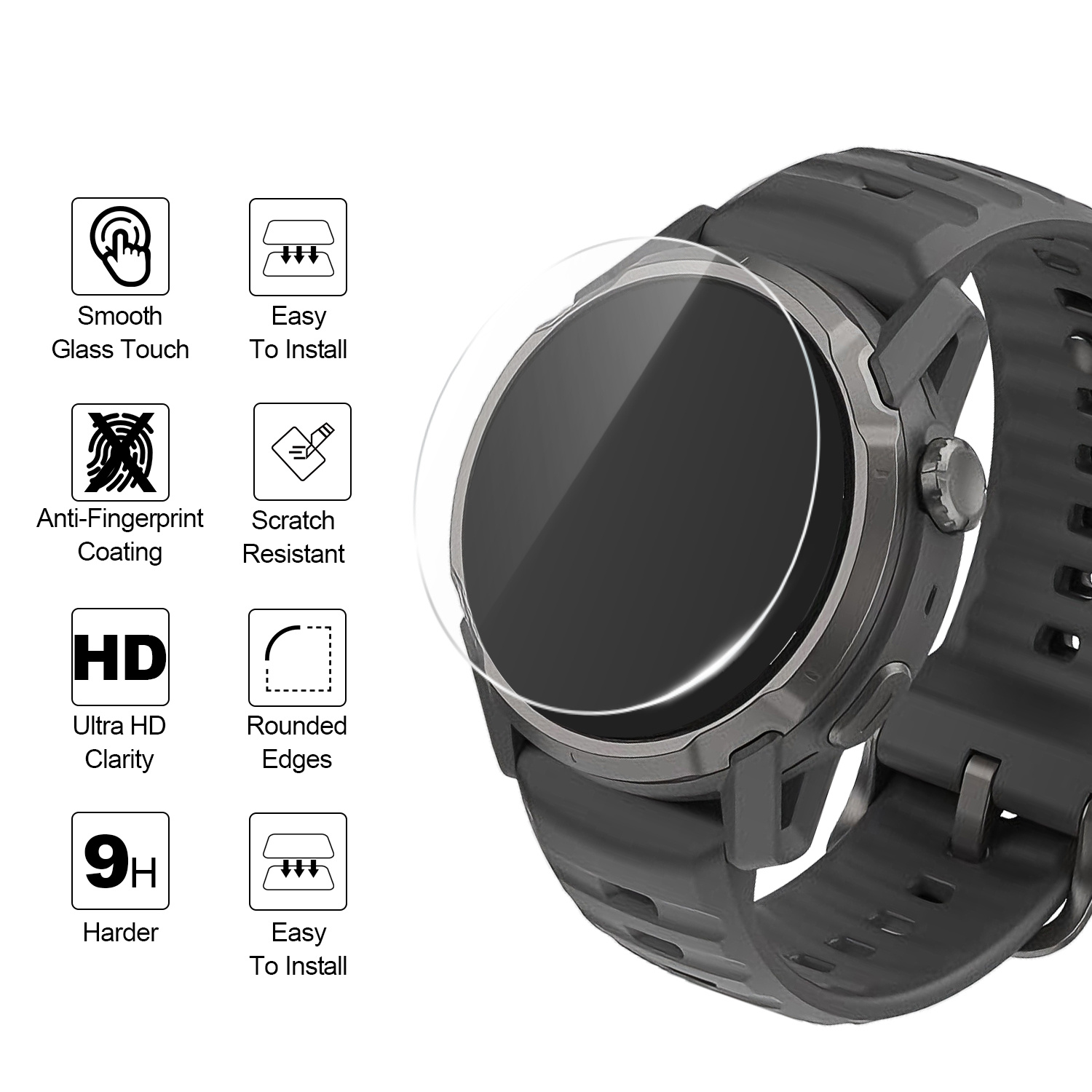 2Pcs Watch Protectors for Coro - Tempered Glass Screen 9H recensie en prijs